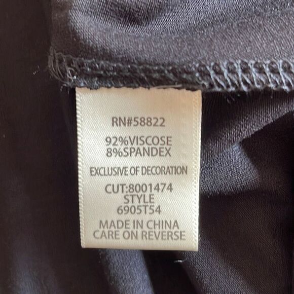 Max Studio Womens Shift Dress‎ Sleeveless Embroidered Lace Tassel Black Size XL - Picture 6 of 8